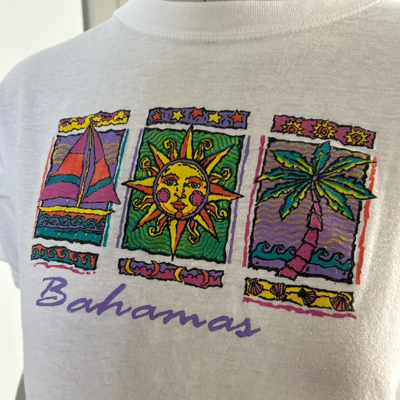 Vintage Bahamas Short Sleeve Men’s Souvenir T-Shirt - Picture 7 of 10